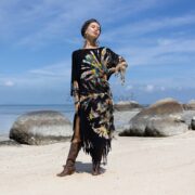 Arlo Tie-Dye Poncho Dress: Boho Fringe Cover-Up
