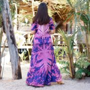 Handmade Tie-Dye Cotton Maxi Dress: Boho Resort Ruffle Hem - Bailey - Image 3