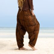 Spiritu Bliss – Handmade Cotton Boho Harem Pants | Unisex Patchwork Festival Clothing, Plus Size Inclusive Loungewear | Gift for Him or Her - Image 4