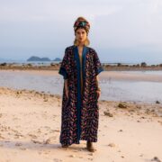 Misty Enchantment Long Velvet Kimono Duster Coat - One Plus Size Luxury for Special Events