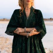 Misty Enchantment Long Velvet Kimono Duster Coat - One Plus Size Luxury for Special Events - Image 4