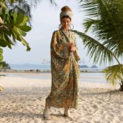 Handmade Silk Blend Kimono: Boho Multi Print Duster, Plus Size - Helene