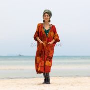 Catori Handcrafted Plus Size Cotton Patchwork Kimono - A Maxi Duster of Bohemian Elegance