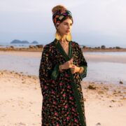 Misty Enchantment Long Velvet Kimono Duster Coat - One Plus Size Luxury for Special Events - Image 4