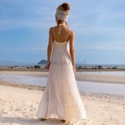 Boho Wedding Dress: Arani Beach Maxi Dress, Raw Cotton, Inclusive Size - Image 3