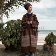 Patchwork Gheri Weave Kimono Duster: Boho Festival Cotton Coat - Ottoman