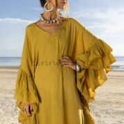 Handmade Ruffled Cotton Kaftan Dress: Bohemian Wedding Gown - Wild Heart - Image 4