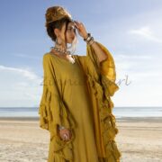 Handmade Ruffled Cotton Kaftan Dress: Bohemian Wedding Gown - Wild Heart - Image 5
