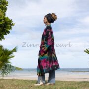 Handmade Tie-Dye Kimono Duster: Boho Festival Beach Coverup - Daxa - Image 2