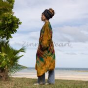 Handmade Tie-Dye Kimono Duster: Boho Festival Cotton Coverup - Daxa - Image 2