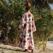Handmade Floral Velvet Kimono Duster: Boho Maxi Jacket - Mai - Image 3