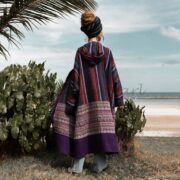 Patchwork Boho Duster Coat: Gheri Weave Ottoman Cotton Kimono - Ottoman - Image 3