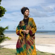 Handmade Tie-Dye Kimono Duster: Boho Festival Cotton Coverup - Daxa - Image 4