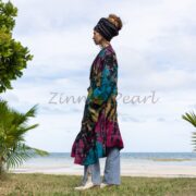 Handmade Tie-Dye Kimono Duster: Boho Festival Cotton Coverup - Daxa - Image 2