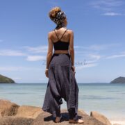 Handmade Raw Cotton Harem Pants: Boho Yoga Lounge Wear - Ira - Image 3