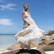 Handmade Boho Maxi Dress: Cotton Smock Wedding Gown, Multiple Sizes - Natalie - Image 9
