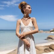 Boho Wedding Gown: 'Natalie' Cotton Smock Maxi Dress - Natalie - Image 10