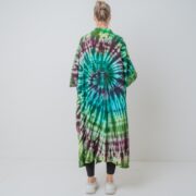 Handmade Cypress Tie Dye Kimono Duster: Bohemian Festival Coverup - Image 4