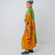 Handmade Cypress Tie Dye Kimono Duster: Bohemian Festival Coverup - Cypress - Image 2