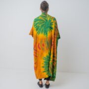 Handmade Cypress Tie Dye Kimono Duster: Bohemian Festival Coverup - Cypress - Image 3
