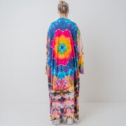 Hand Tie-Dye Kimono Duster: Plus Size Boho Cotton Cardigan - Yuma - Image 4