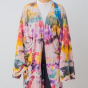 Hand Tie-Dye Kimono Duster: Plus Size Boho Cotton Cardigan - Yuma - Image 5