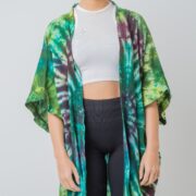 Handmade Cypress Tie Dye Kimono Duster: Bohemian Festival Coverup - Image 5