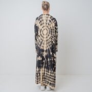 Hand Tie-Dye Maxi Kimono Duster: Boho Cotton Cardigan, Plus Size - Yuma - Image 3