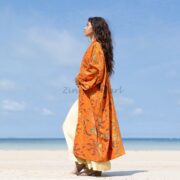 Cotton Velvet Kimono Coat: Bohemian Maxi Duster with Pockets - Mai - Image 2