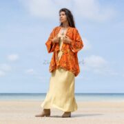 Handmade Cotton Velvet Kimono Jacket: Boho Chic Plus Size - Mei