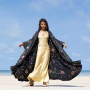 Handmade Denim Kimono: Tie-Dye Cosmos Duster - Plus Size Boho Chic - Kosmos