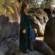 Velvet Kimono Coat: Size Inclusive Boho Maxi Duster - Mai - Image 2
