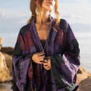 Handcrafted Patchwork Cotton Kimono Duster - Plus Size - Veda - Image 4