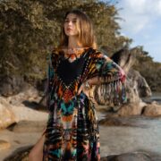 Handmade Tiedye Cotton Poncho: Boho Festival Cover-Up - Arlo - Image 4