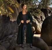 Velvet Kimono Coat: Size Inclusive Boho Maxi Duster - Mai
