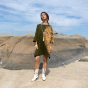 Handmade Tie Dye Tunic Dress: Oversized Cotton Boho Mini - Galaxy