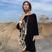 Galaxy Tie Dye Tunic Dress: Handmade Cotton Boho Mini - Image 9