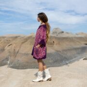 Galaxy Tie Dye Tunic Dress: Handmade Cotton Boho Mini - Image 2