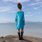 Galaxy Tie Dye Tunic Dress: Oversized Boho Cotton Tee - Image 3