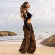 Chesa Patchwork Pants Straight Leg Boho Solid patchwork Festival Women Men S-3X One plus size Cotton special Gift summer beach spring fall - Image 2