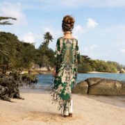 Handmade Tiedye Fringe Kaftan: Boho Festival Cotton Poncho - Arlo - Image 9