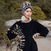 Galaxy Tie Dye Tunic Mini Dress: Cotton Boho Hippie Top - Image 4