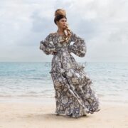 Off-Shoulder Boho Wedding Dress: Tiered Ruffle Cotton Maxi - Lucia