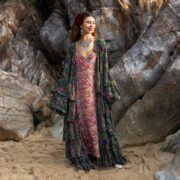 Silky Boho Maxi Slip Dress: Paisley Print Lounge Gown - Dalia - Image 5