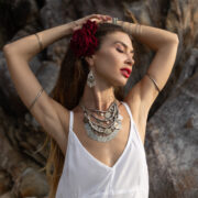 Silky Maxi Slip Dress: Boho Lounge Night Gown, Plus Size - Dalia - Image 5