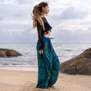 Chesa Patchwork Pants Straight Leg Boho Solid patchwork Festival Women Men S-3X One plus size Cotton special Gift summer beach spring fall - Image 2