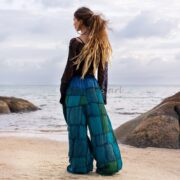 Chesa Patchwork Pants Straight Leg Boho Solid patchwork Festival Women Men S-3X One plus size Cotton special Gift summer beach spring fall - Image 3