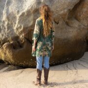 Handmade Galaxy Tie Dye Tunic Dress: Oversized Boho Cotton Top - Image 3