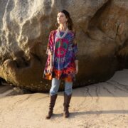 Galaxy Tie Dye Tunic Dress: Boho Cotton Oversized Tee