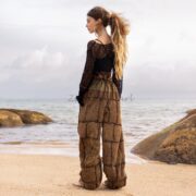 Chesa Patchwork Pants Straight Leg Boho Solid patchwork Festival Women Men S-3X One plus size Cotton special Gift summer beach spring fall - Image 3